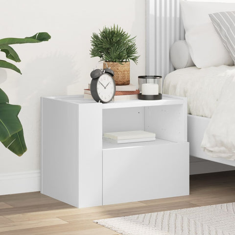 vidaXL Wall-mounted Bedside Cabinet White 45x30x35 cm