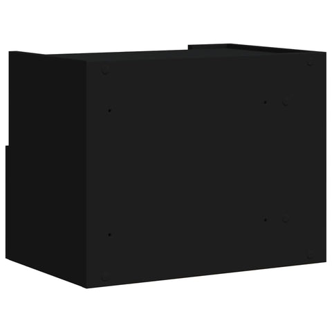vidaXL Wall-mounted Bedside Cabinet Black 45x30x35 cm