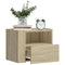 vidaXL Wall-mounted Bedside Cabinet Sonoma Oak 45x30x35 cm