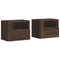 vidaXL Wall-mounted Bedside Cabinets 2 pcs Brown Oak 45x30x35 cm