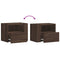 vidaXL Wall-mounted Bedside Cabinets 2 pcs Brown Oak 45x30x35 cm