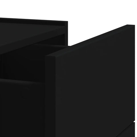 vidaXL Wall-mounted Bedside Cabinet Black 45x30x35 cm