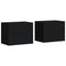 vidaXL Wall-mounted Bedside Cabinets 2 pcs Black 45x30x35 cm