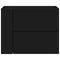 vidaXL Wall-mounted Bedside Cabinets 2 pcs Black 45x30x35 cm