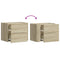 vidaXL Wall-mounted Bedside Cabinet Sonoma Oak 45x30x35 cm