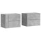 vidaXL Wall-mounted Bedside Cabinets 2 pcs Concrete Grey 45x30x35 cm