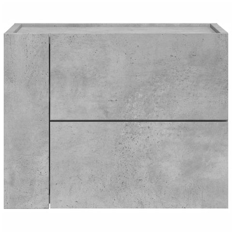 vidaXL Wall-mounted Bedside Cabinets 2 pcs Concrete Grey 45x30x35 cm