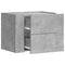 vidaXL Wall-mounted Bedside Cabinets 2 pcs Concrete Grey 45x30x35 cm