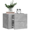 vidaXL Wall-mounted Bedside Cabinets 2 pcs Concrete Grey 45x30x35 cm