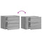 vidaXL Wall-mounted Bedside Cabinet Grey Sonoma 45x30x35 cm