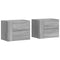 vidaXL Wall-mounted Bedside Cabinets 2 pcs Grey Sonoma 45x30x35 cm