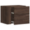 vidaXL Wall-mounted Bedside Cabinet Brown Oak 45x30x35 cm