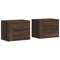 vidaXL Wall-mounted Bedside Cabinets 2 pcs Brown Oak 45x30x35 cm