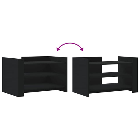 vidaXL Coffee Table Black 80x50x50 cm Engineered Wood