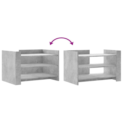 vidaXL Coffee Table Concrete Grey 80x50x50 cm Engineered Wood