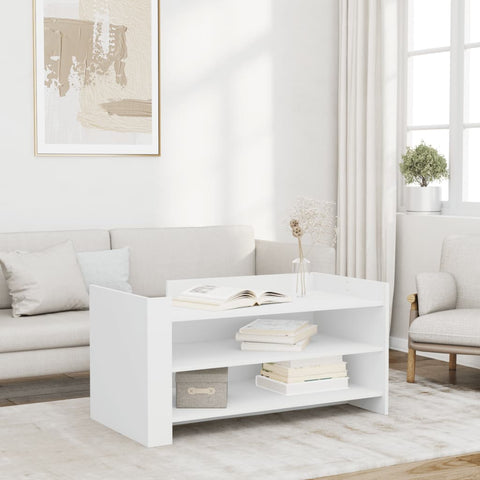 vidaXL Coffee Table White 100x50x50 cm Engineered Wood