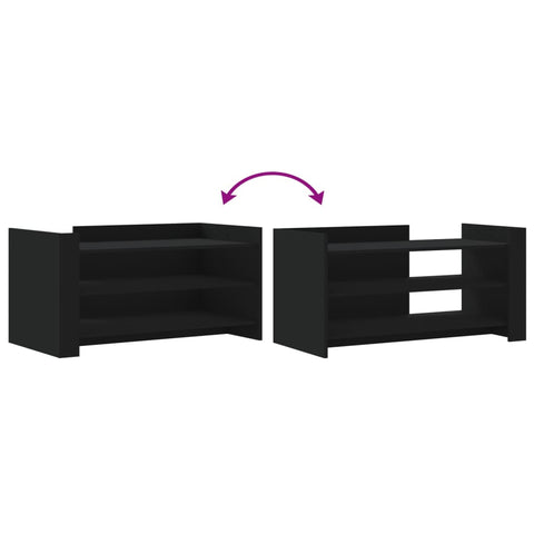 vidaXL Coffee Table Black 100x50x50 cm Engineered Wood