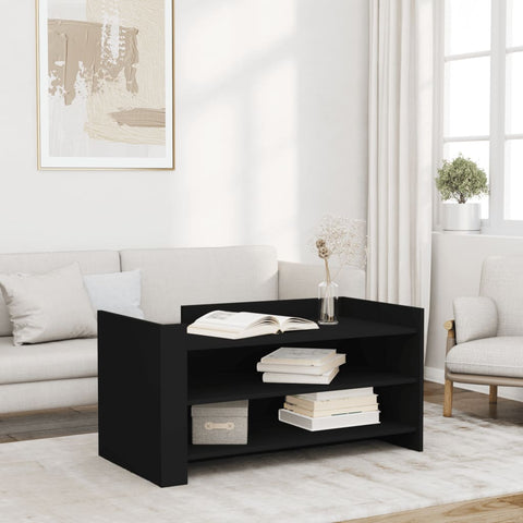 vidaXL Coffee Table Black 100x50x50 cm Engineered Wood