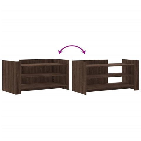 vidaXL Coffee Table Brown Oak 100x50x50 cm Engineered Wood
