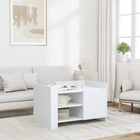 vidaXL Coffee Table White 80x50x50 cm Engineered Wood