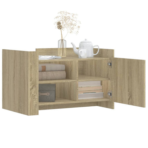 vidaXL Coffee Table Sonoma Oak 80x50x50 cm Engineered Wood