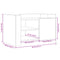 vidaXL Coffee Table Grey Sonoma 80x50x50 cm Engineered Wood