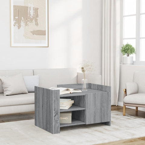 vidaXL Coffee Table Grey Sonoma 80x50x50 cm Engineered Wood