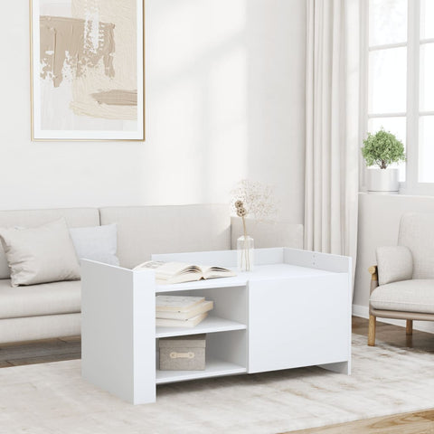 vidaXL Coffee Table White 100x50x50 cm Engineered Wood