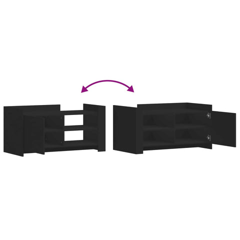 vidaXL Coffee Table Black 100x50x50 cm Engineered Wood