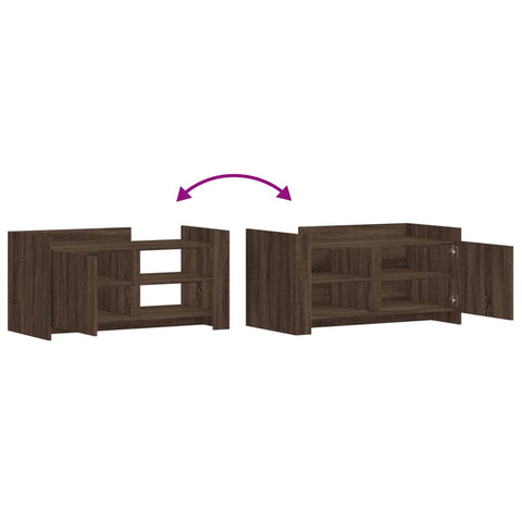 vidaXL Coffee Table Brown oak 100x50x50 cm Engineered Wood