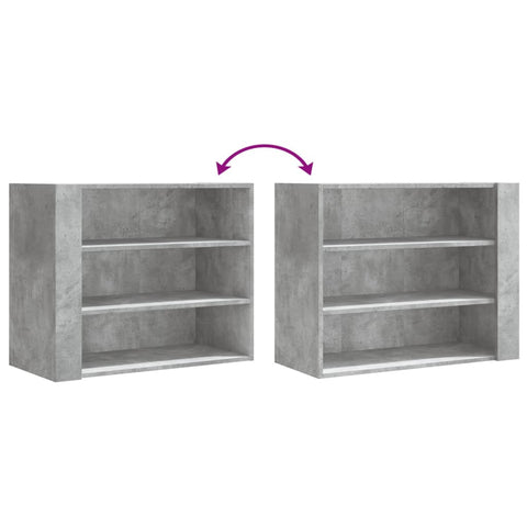 vidaXL Wall Cabinet Concrete Grey 75x35x60 cm Engineered Wood