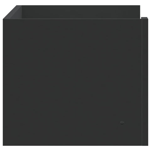 vidaXL Wall Shelf Black 70.5x35x30.5 cm Engineered Wood