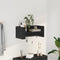 vidaXL Wall Shelf Black 70.5x35x30.5 cm Engineered Wood