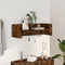 vidaXL Wall Shelf Smoked Oak 100x35x30.5 cm Engineered Wood