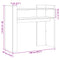 vidaXL Console Table Grey Sonoma 100x35x90 cm Engineered Wood
