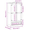 vidaXL Wardrobe Corona 102x52x186 cm Solid Wood Pine