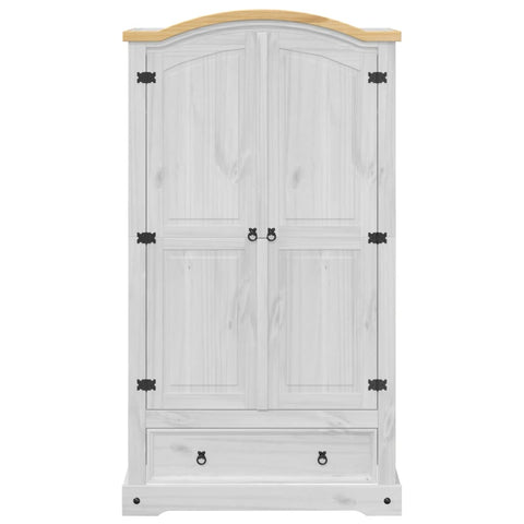 vidaXL Wardrobe Corona White 102x52x186 cm Solid Wood Pine