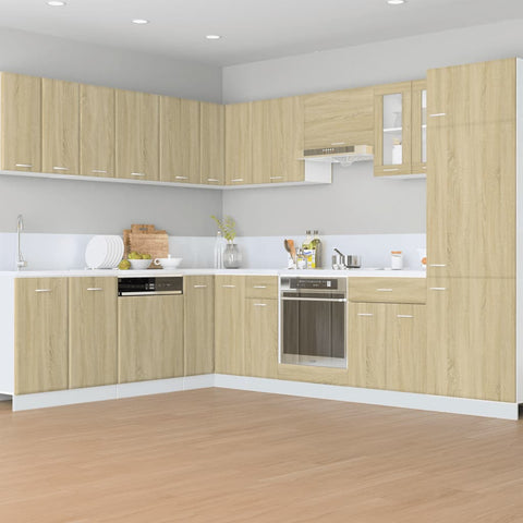 vidaXL Refrigerator Cabinet Lyon Sonoma Oak 60x57x207 cm Engineered Wood
