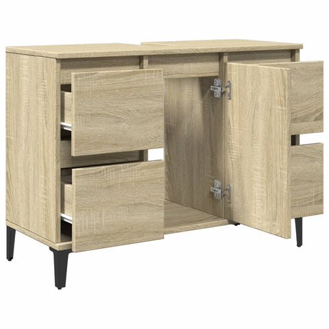 vidaXL Sink Cabinet Sonoma Oak 80x33x60 cm Engineered Wood