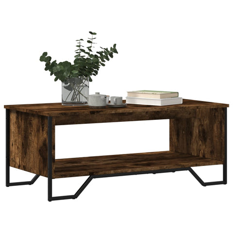 vidaXL Coffee Table Smoked Oak 100x51x40 cm Engineered Wood