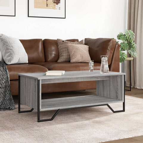 vidaXL Coffee Table Grey Sonoma 100x51x40 cm Engineered Wood