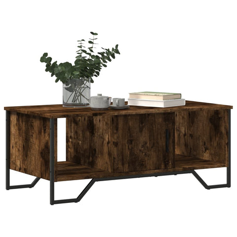 vidaXL Coffee Table Smoked Oak 100x51x40 cm Engineered Wood
