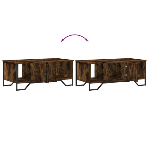 vidaXL Coffee Table Smoked Oak 100x51x40 cm Engineered Wood