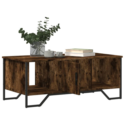 vidaXL Coffee Table Smoked Oak 100x51x40 cm Engineered Wood