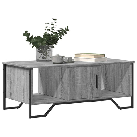 vidaXL Coffee Table Grey Sonoma 100x51x40 cm Engineered Wood