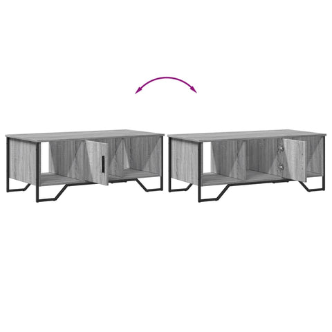 vidaXL Coffee Table Grey Sonoma 100x51x40 cm Engineered Wood