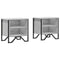 vidaXL Bedside Cabinet Grey Sonoma 2 pcs 40x30x40 cm Engineered Wood