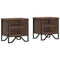 vidaXL Bedside Cabinet Brown Oak 2 pcs 40x30x40 cm Engineered Wood