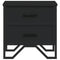 vidaXL Bedside Cabinet Black 40x41x40 cm Engineered Wood