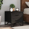 vidaXL Bedside Cabinet Black 40x41x40 cm Engineered Wood